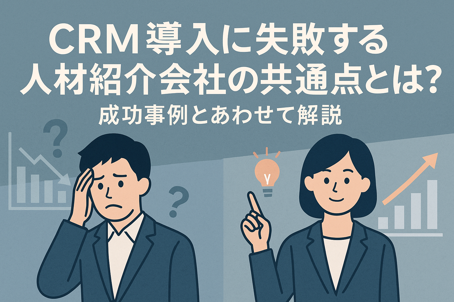 CRM成功と失敗の対比