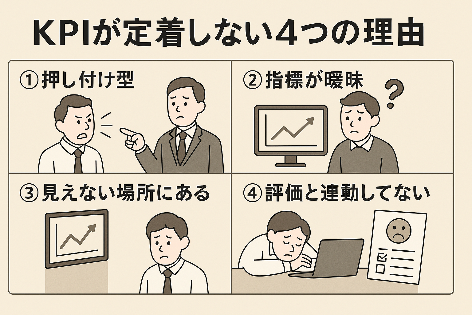 KPIが定着しない理由四つ