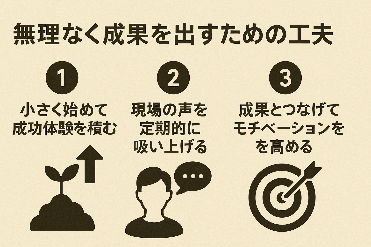 無理なく成果を出す手順